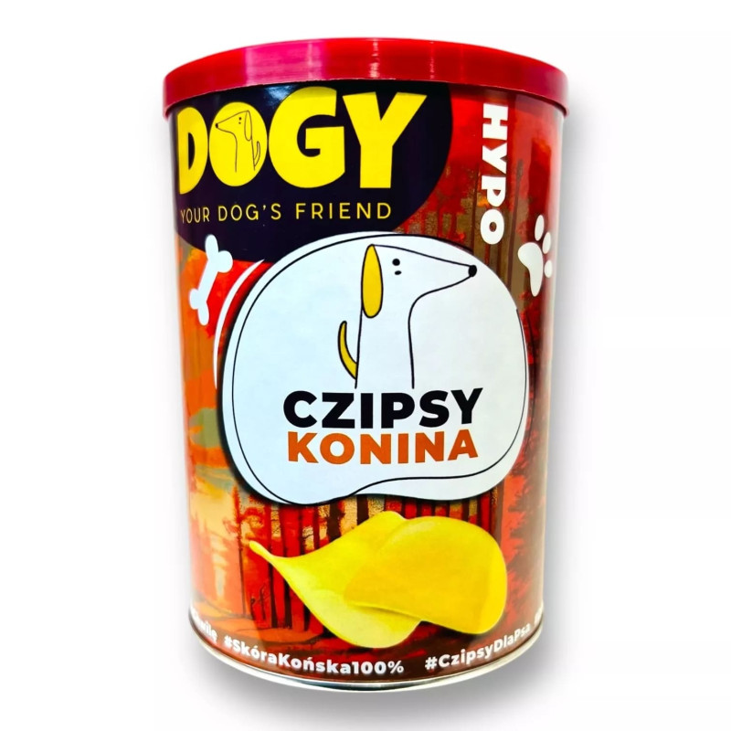 Przysmaki dla psa DOGY HYPO Czipsy z Koniny 75g