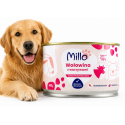 Wet Dog Food MILLO Adult Beef with Vegetables 410 g