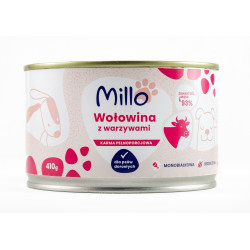 Karma mokra dla psa MILLO Dorosły Wołowina z warzywami 410 g