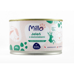Karma mokra dla psa MILLO dorosły Jeleń z ziemniakami 410 g