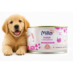 Karma mokra dla psa MILLO Szczeniak INDYK Z WARZYWAMI 410 g