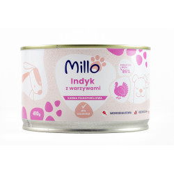 Wet Dog Food MILLO Puppy Turkey with Vegetables 410 g