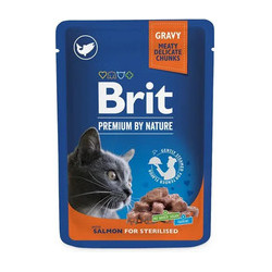 Brit Premium Łosoś dla kotów sterylizowanych 100 g – mokra karma dla kota | Pupilowa Kraina