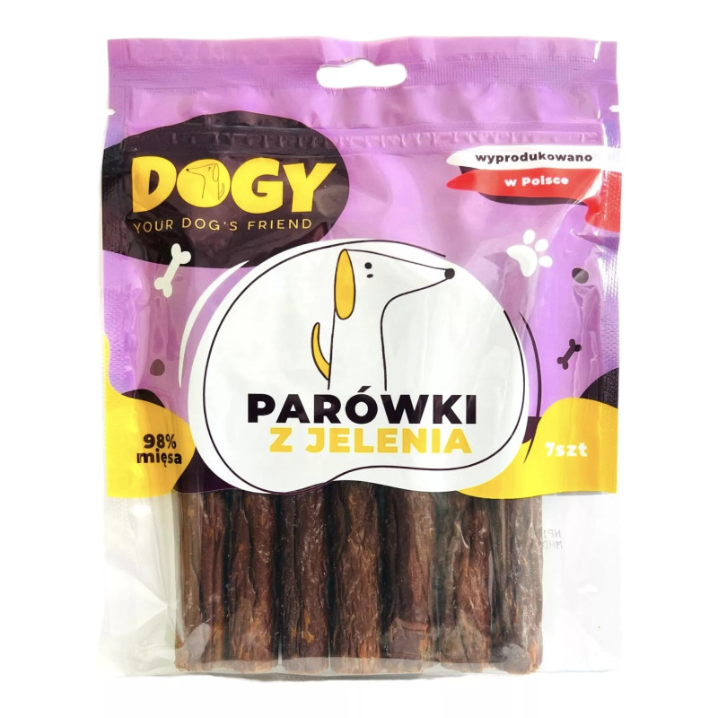 Przysmaki dla psa DOGY Parówki z jelenia 7 szt.