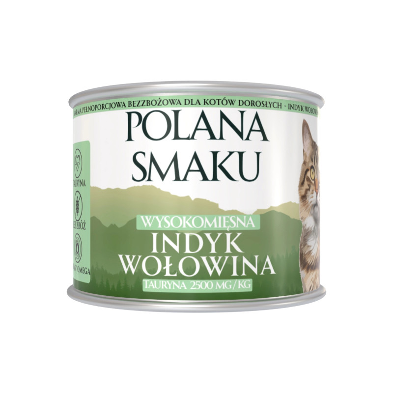 Karma mokra dla kota Polana Smaku Indyk i wołowina 200g