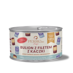 Wet Food for Dog and Cat Perro Broth with Duck Fillet for Dog and Cat 140g