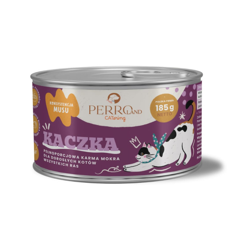 Karma mokra dla kota PERRO CATERING Kaczka 185g