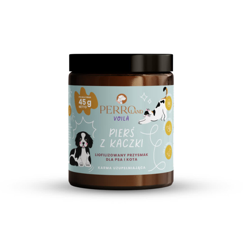 Przysmaki dla psa i kota PERRO Voila Pierś z kaczki 45g
