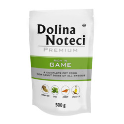 Wet Dog Food Dolina Noteci Premium Pouches 500 g Game