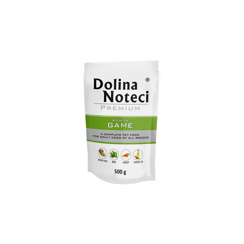 Karma mokra dla psa Dolina Noteci Premium w saszetkach 500 g Dziczyzna