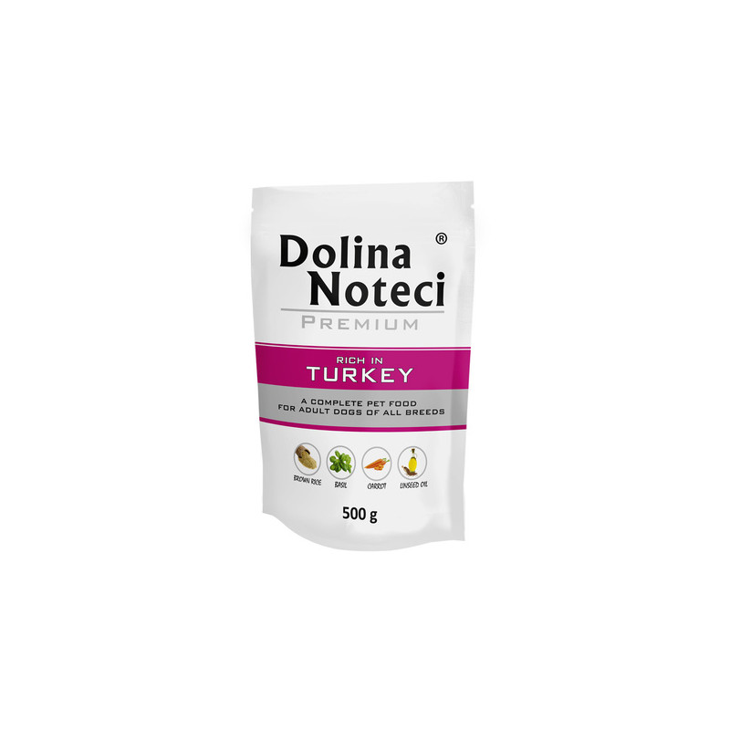 Karma mokra dla psa Dolina Noteci Premium w saszetkach 500 g Indyk