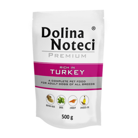 Karma mokra dla psa Dolina Noteci Premium w saszetkach 500 g Indyk