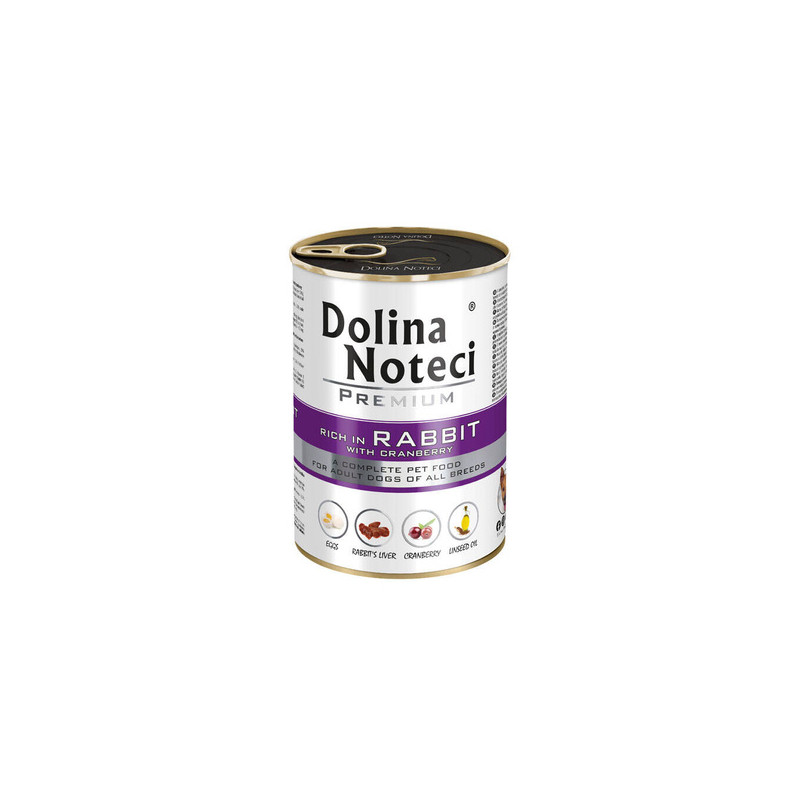 Karma mokra dla psa Dolina Noteci Premium Królik z żurawiną 400 g
