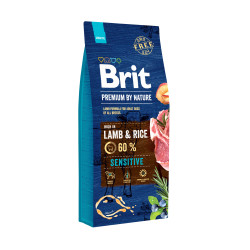 Dry Dog Food Brit Premium By Nature Sensitive Lamb 15 kg
