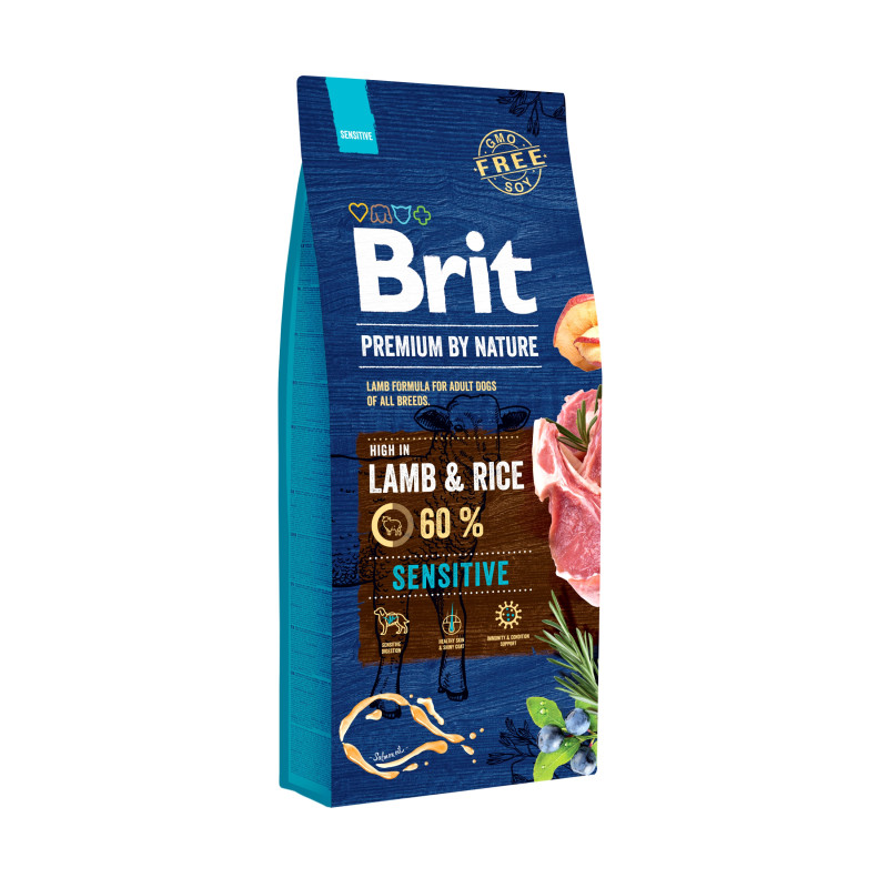 Karma sucha dla psa Brit Premium By Nature Sensitive Jagnięcina 15 kg