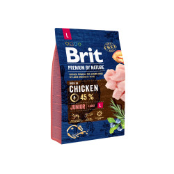 Karma sucha dla psa Brit Premium by Nature Junior Large Breed Kurczak 3 kg