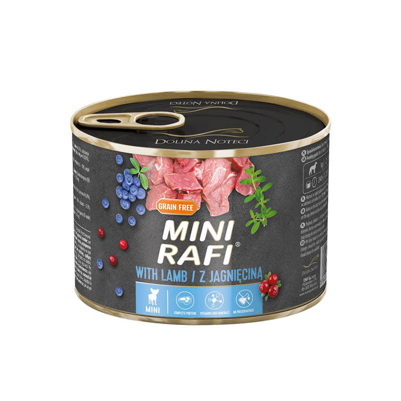 Karma mokra dla psa Rafi Mini Jagnięcina 185 g