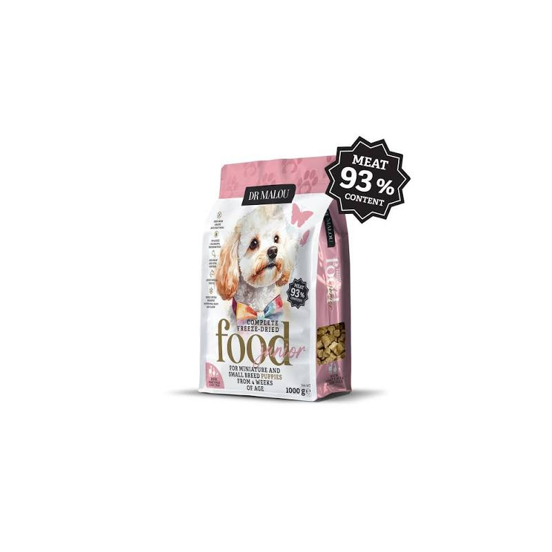 Dry Dog Food Dr. Malou Freeze-Dried Complete Duck with Goat Milk and Egg Yolk 1kg Puppies