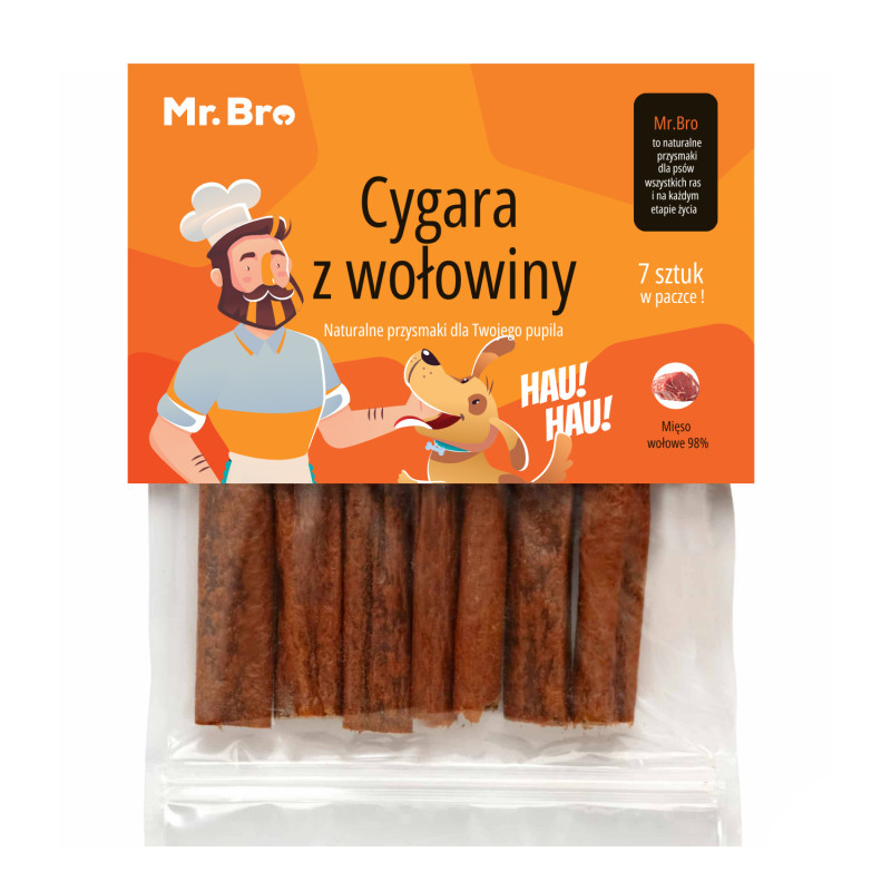 Przysmaki dla psa Mr. Bro Cygaro z wołowiny 7 szt